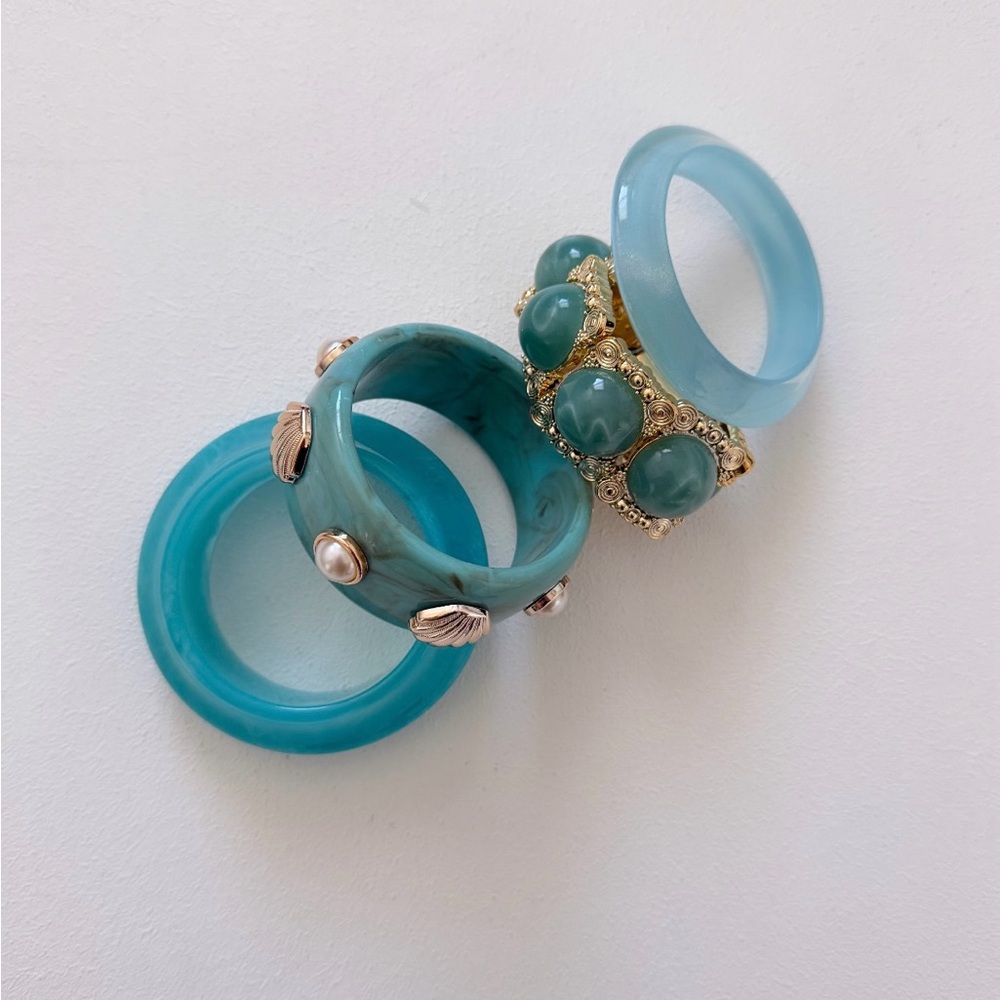 Bracelets turquoise set - Picture 3 of 4